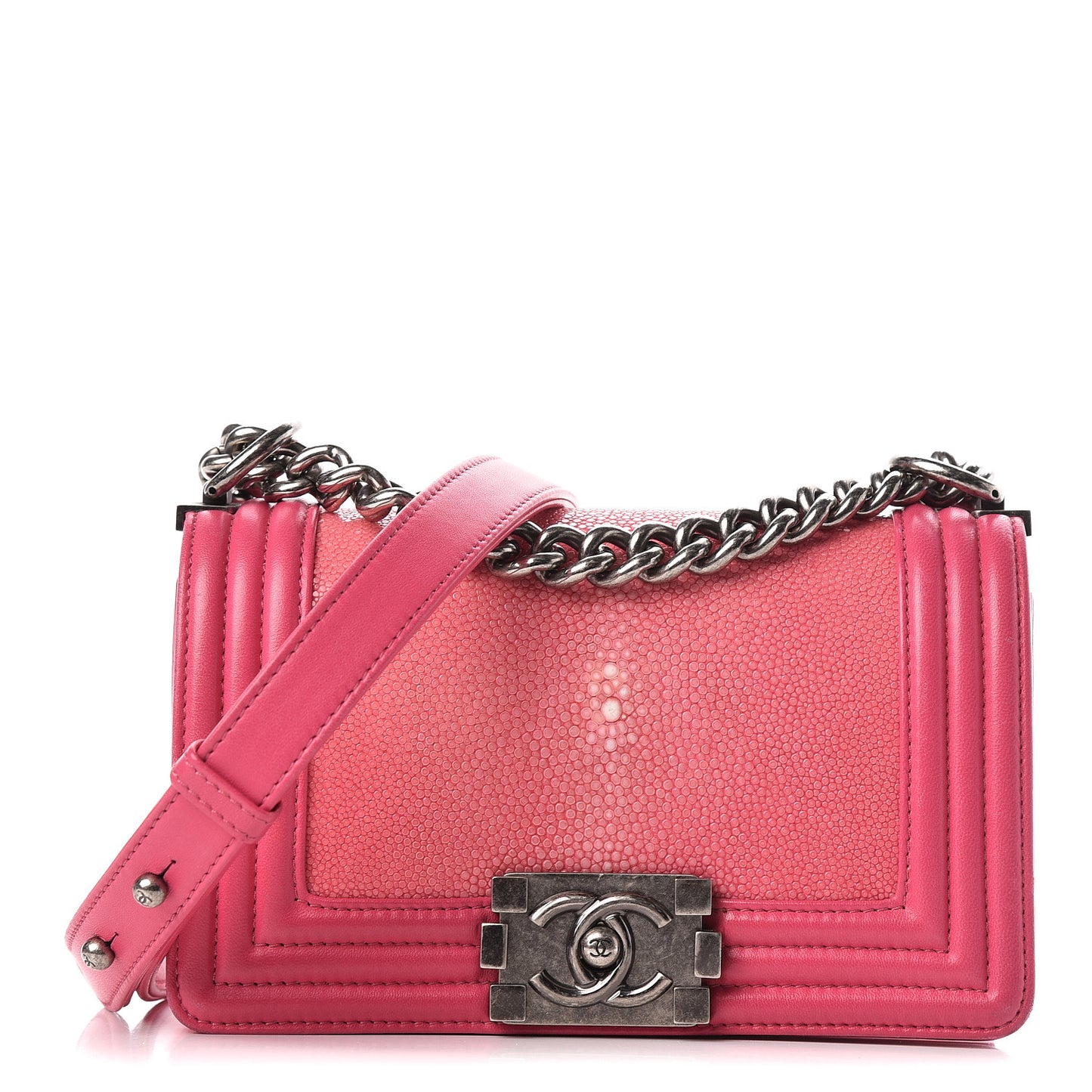 Galuchat Stingray Small Boy Flap Pink