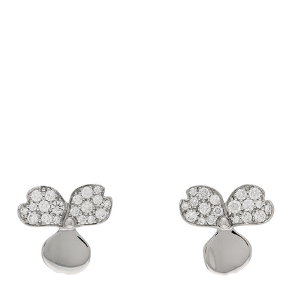 Tiffany Platinum Diamond Paper Flowers Earrings 1 of 5