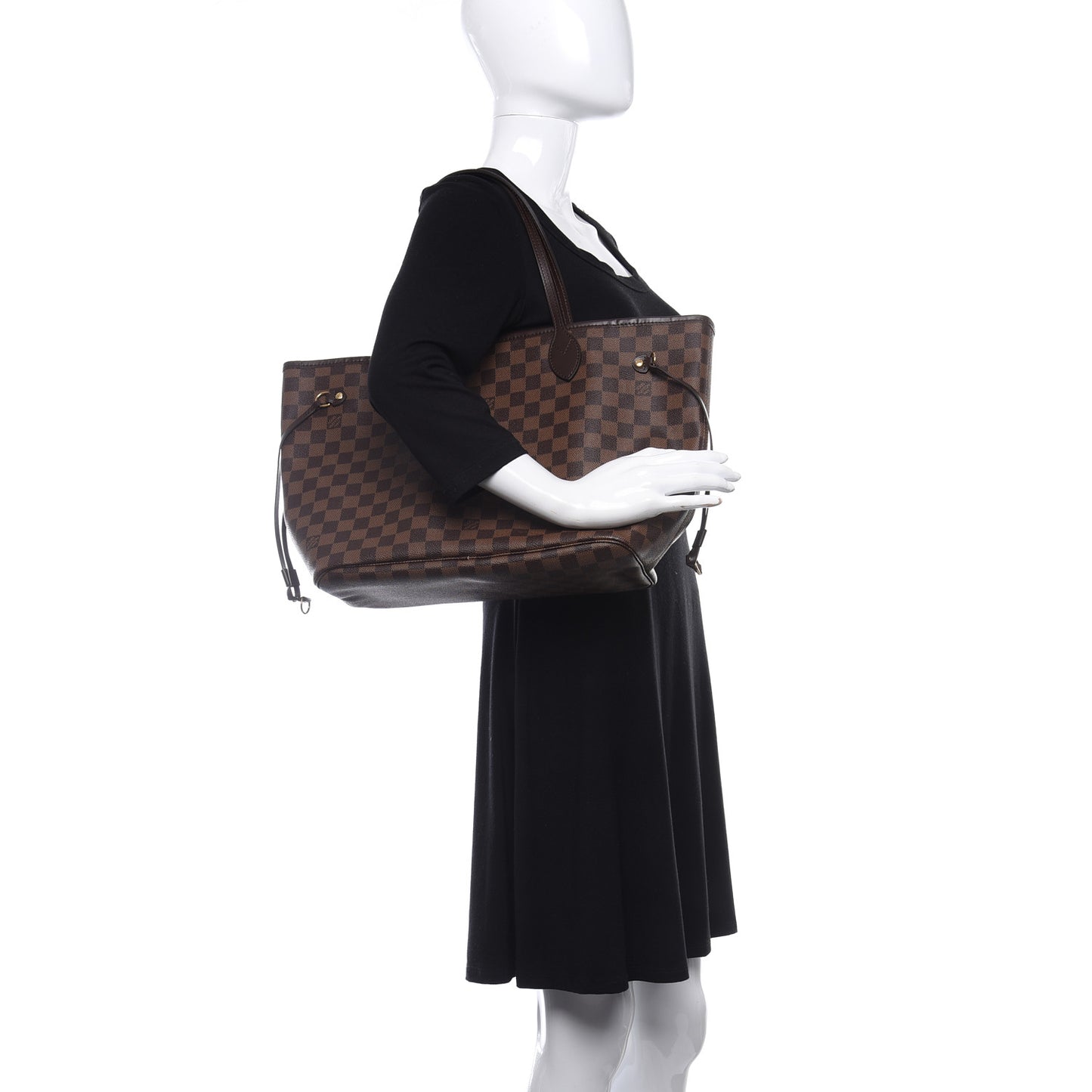 Damier Ebene Neo Neverfull MM Rose Ballerine