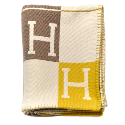 Hermes Wool Cashmere Avalon III Blanket Gris Soleil 1 of 4