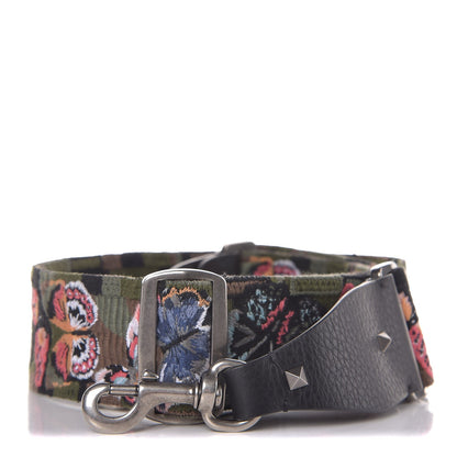 Valentino Garavani Canvas Camubutterfly Rockstud Guitar Strap Multicolor 1 of 4