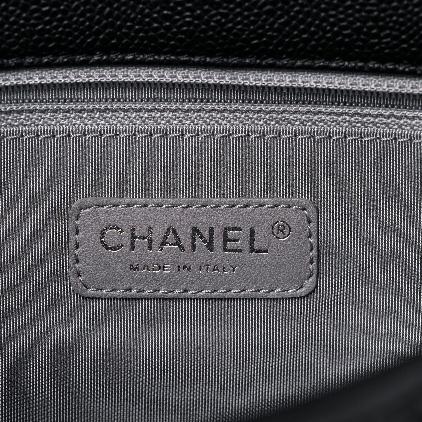 Caviar Quilted Medium French Riviera Flap Black