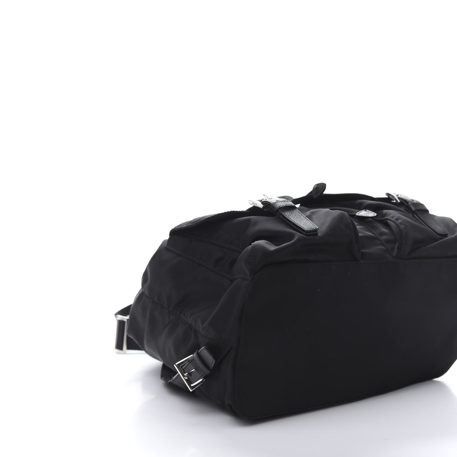 Prada Tessuto Nylon Saffiano Medium Backpack Black 5 of 9