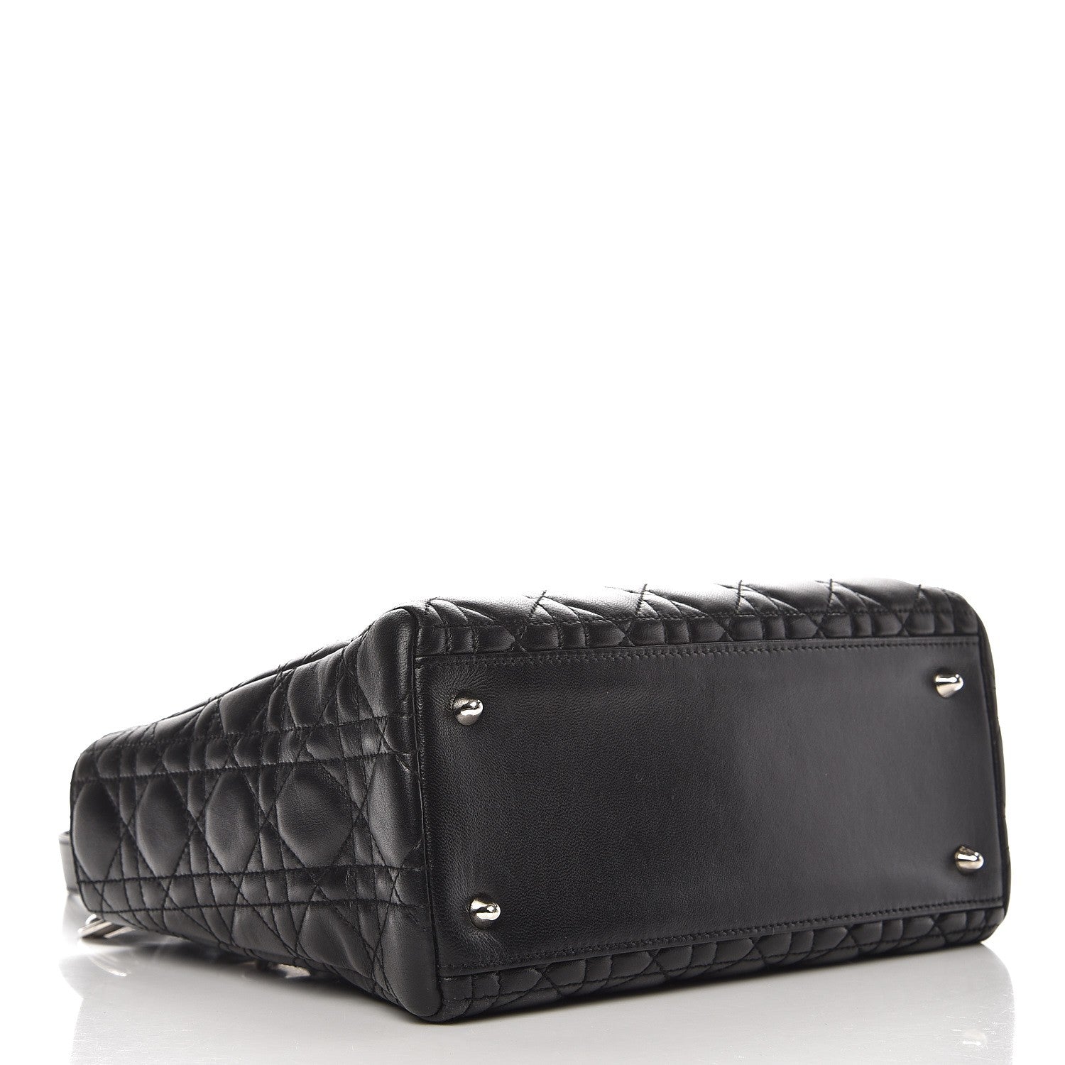Christian Dior Lambskin Cannage Medium Lady Dior Black 4 of 7
