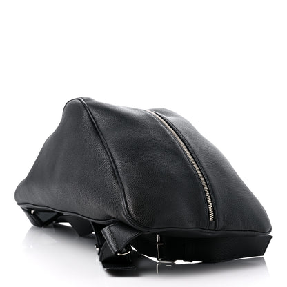 Prada Vitello Daino Triangle Backpack Black 4 of 8