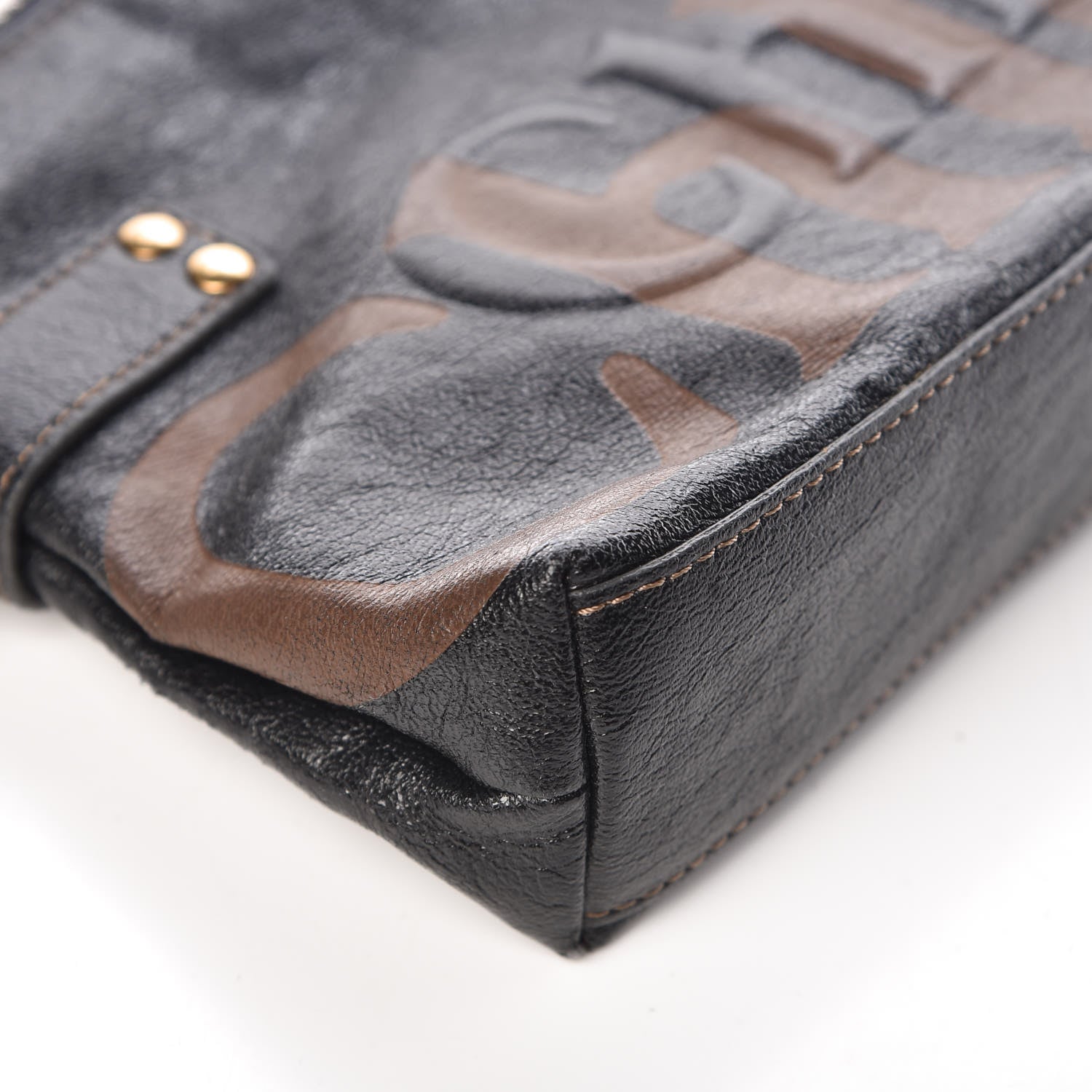 Chloe Sheepskin Embossed Logo Crossbody Black 7 of 11
