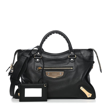 Balenciaga Veau Amp Plate Gold Hardware City Black 1 of 10