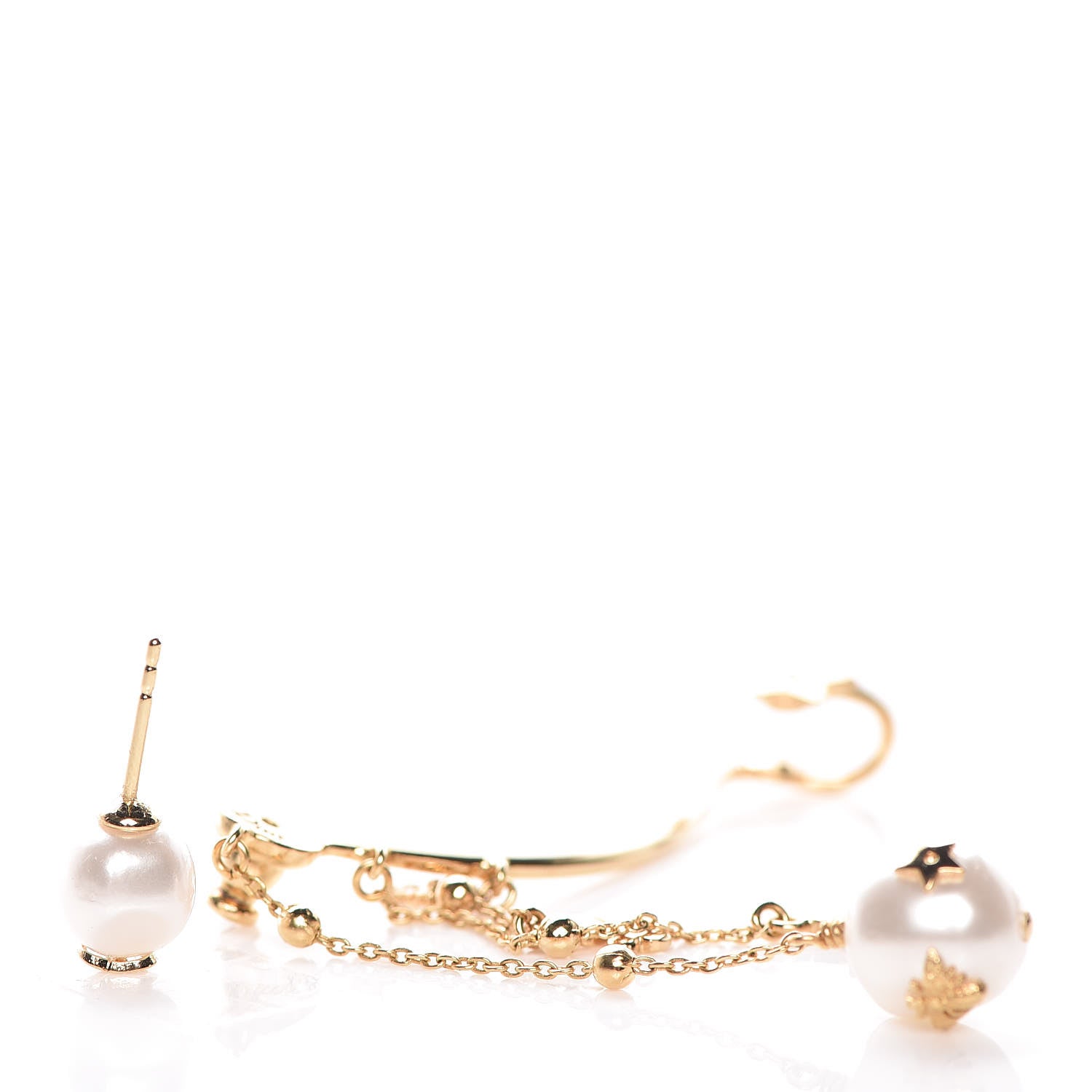 Christian Dior Pearl Shiny-D Earring Gold 3 of 5