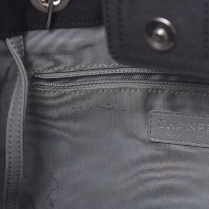 Chanel Canvas Stitched Tweed Large Tote Black 13 of 17