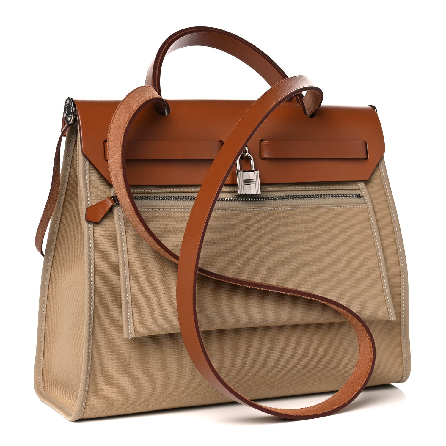 Hermes Vache Hunter Toile Herbag Zip 31 PM Trench Cuivre 4 of 12
