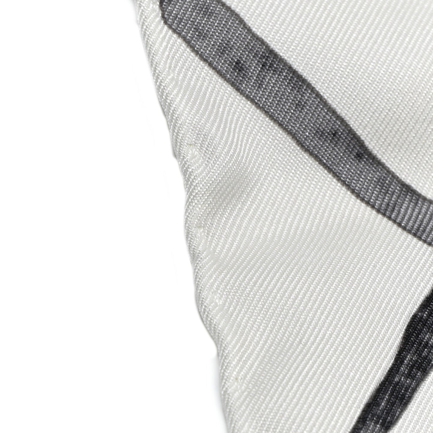 Silk CC Logo Camellia Scarf White Black