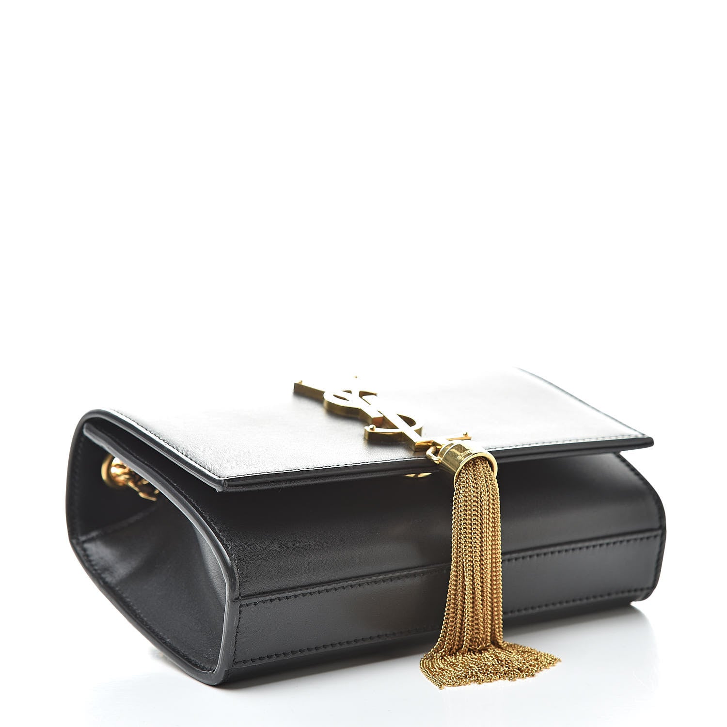Saint Laurent Calfskin Small Classic Monogram Kate Tassel Satchel Black 4 of 12