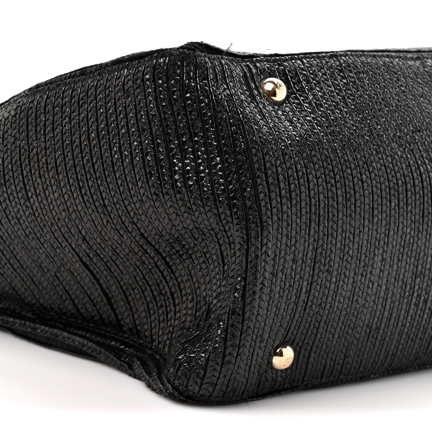 Fendi Raffia Twins Tote Black 10 of 10