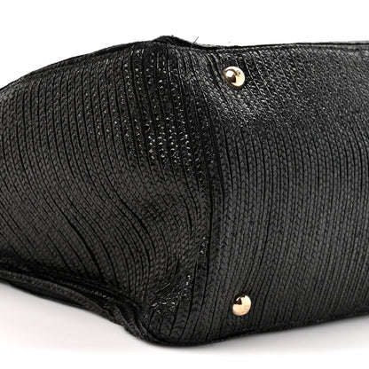 Fendi Raffia Twins Tote Black 10 of 10