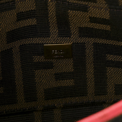 Fendi Fabric Jacquard FF 1974 Roma Armor Mini Baguette Tobacco Moro Fuxia Fluo 6 of 10