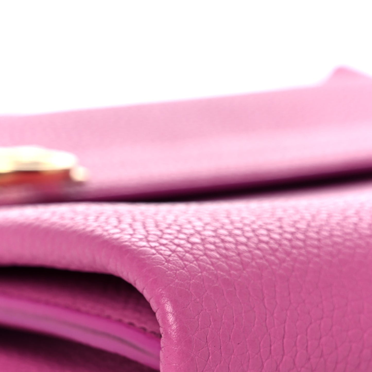 Grained Calfskin Mya Flip Lock Shoulder Bag Pink