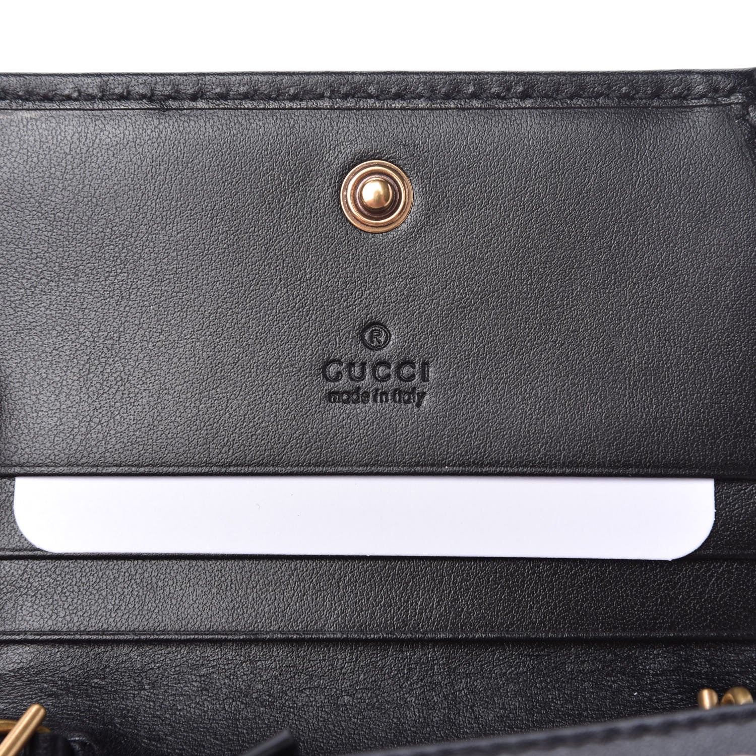 Gucci Calfskin Matelasse GG Marmont Mini Wallet On Chain Black 8 of 11