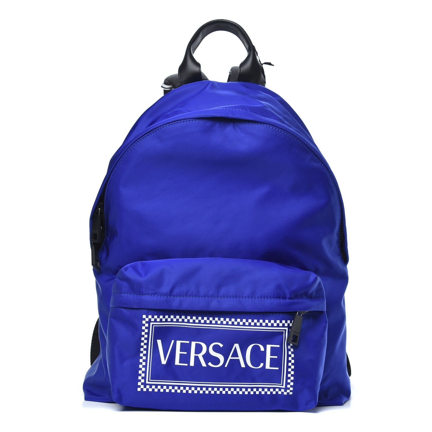 Versace Nylon 90's Vintage Logo Backpack Blue 1 of 7