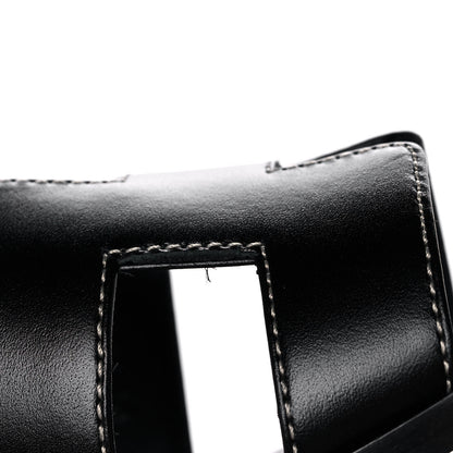 Hermes Box Calfskin Oran Sandals 35.5 Black 9 of 10