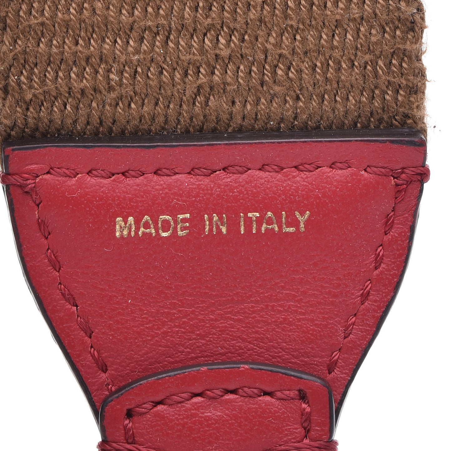 Ribbon Vitello Century FF 1974 Studded Strap You Fango Marrone Fragola