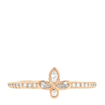 Tiffany 18K Rose Gold Diamond Fleur de Lis Ring 54 7 1 of 4
