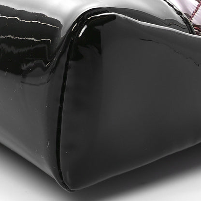 Chanel Patent Calfskin Quilted Mini 31 Shopping Bag Burgundy Black 10 of 11