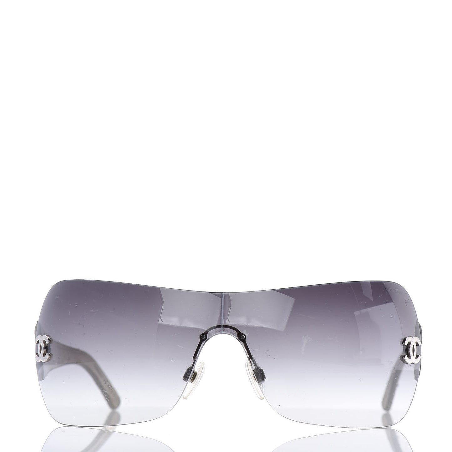 Metallic Quilted CC Sunglasses 4157-Q Silver