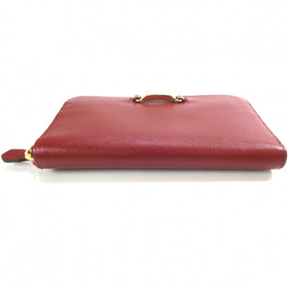 Prada Saffiano Zip Wallet Rubino 4 of 8