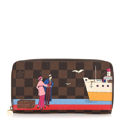 Louis Vuitton Damier Ebene 2016 Christmas Animation Zippy Wallet Rouge 1 of 9