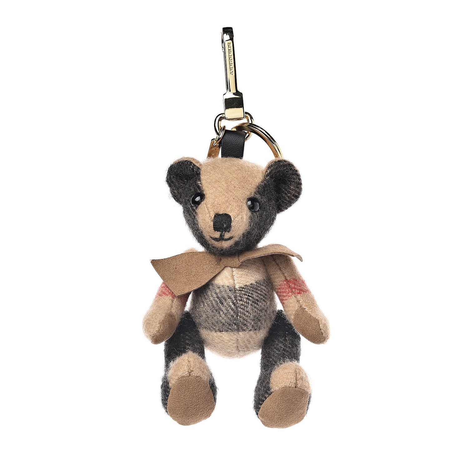 Cashmere House Check Thomas Bear Bag Charm Camel Gold