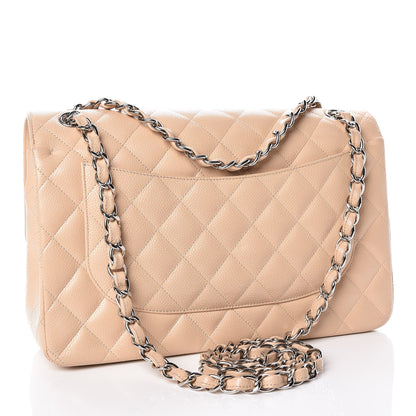 Chanel Caviar Quilted Jumbo Double Flap Beige Clair 4 of 18