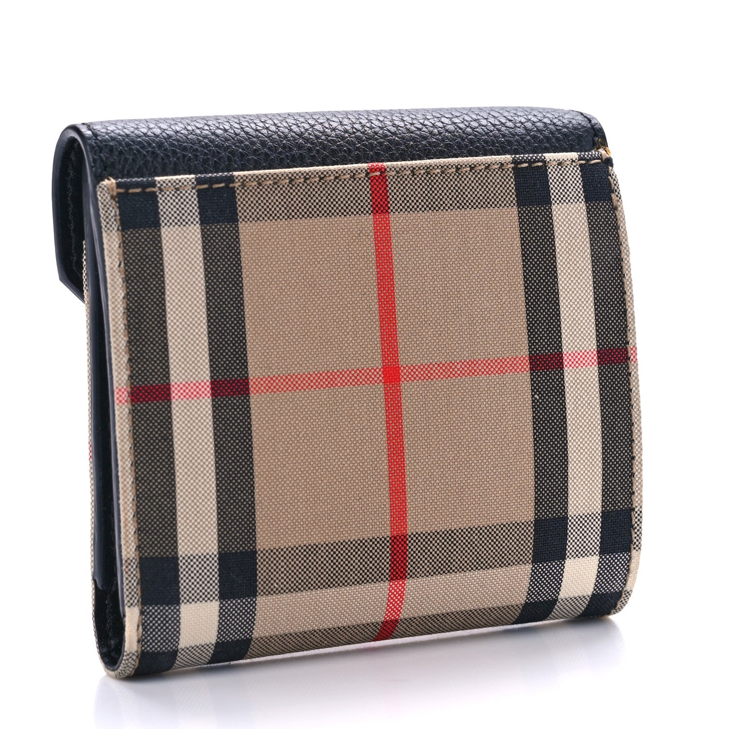 Burberry Haymarket Check Compact Wallet Black 3 of 6
