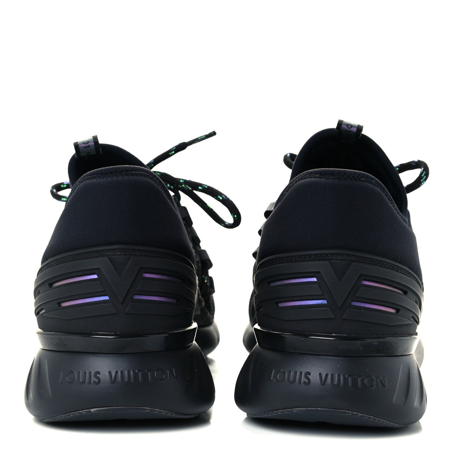 Louis Vuitton Neoprene Mesh Rubber Fastlane Low Sneakers 5 Black 6 of 10