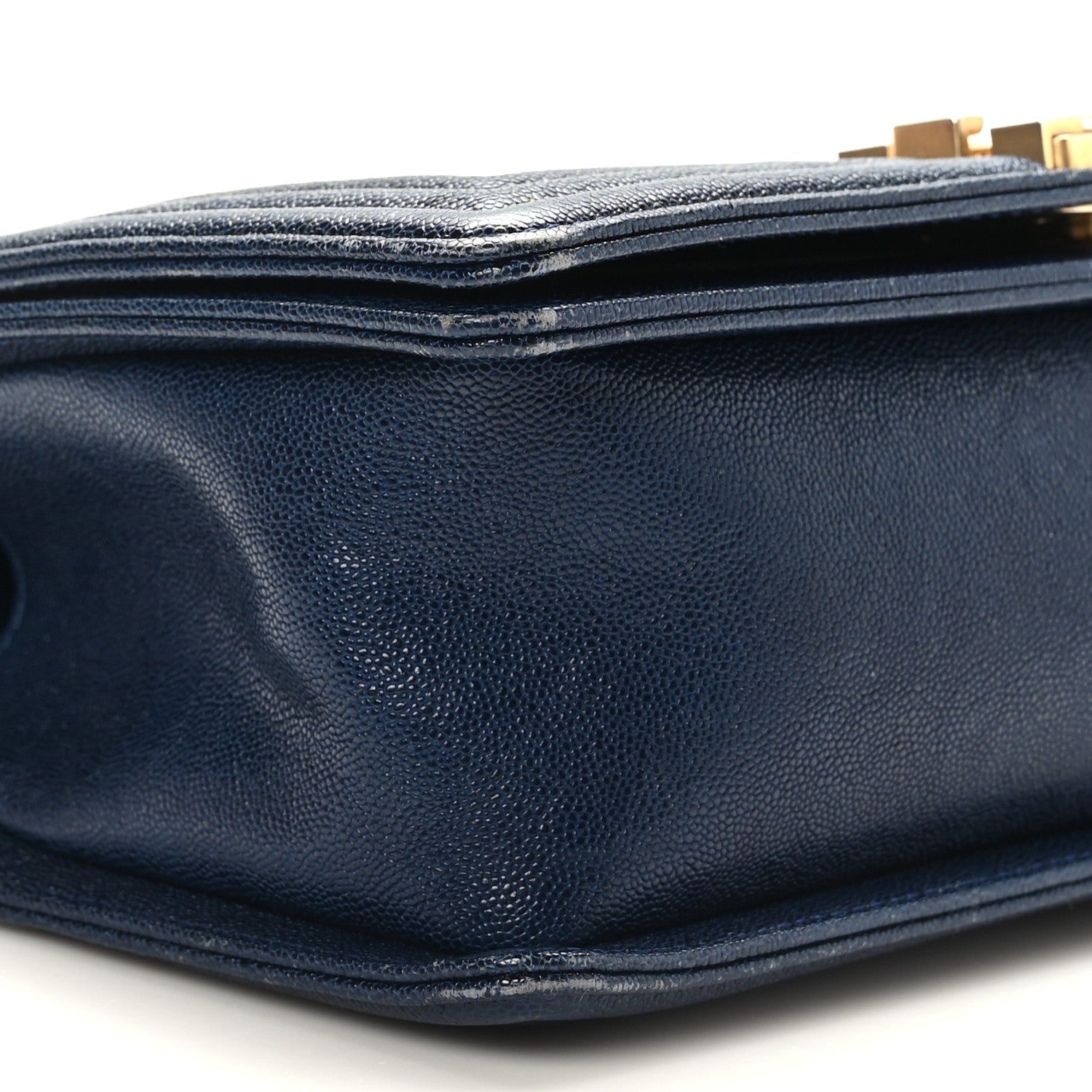 Chanel Caviar Quilted Medium Boy Flap Navy 8 of 9