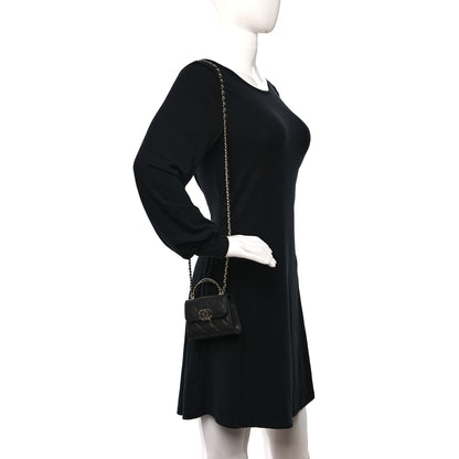 Chanel Caviar Quilted Chain Top Handle With Chain Black 2 of 9