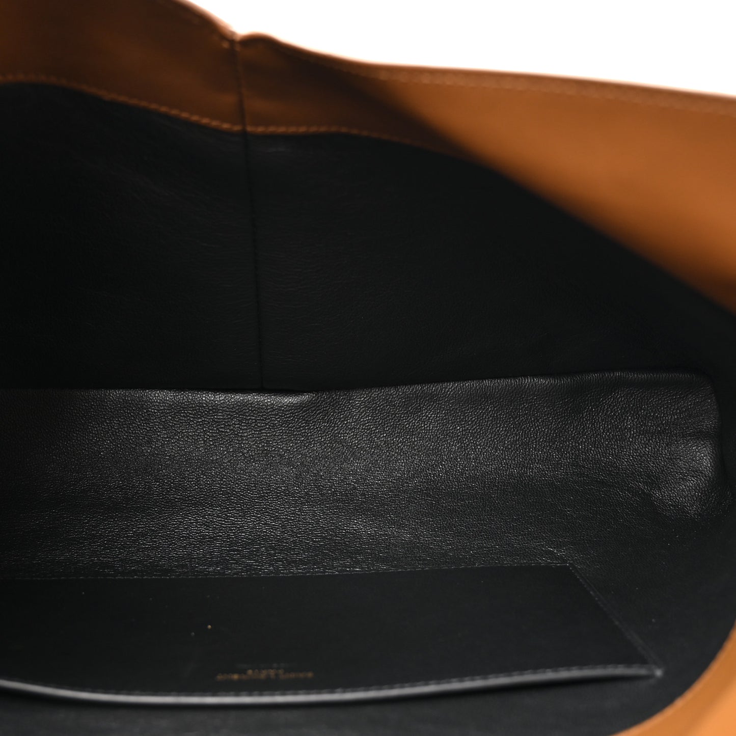 Suede Large Cassandre Pouch On Chain Caramel Cognac