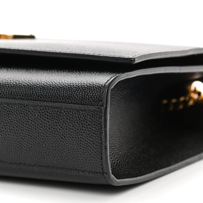 Saint Laurent Grain De Poudre Medium Classic Monogram Kate Satchel Black 10 of 12