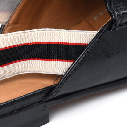 Gucci Goatskin Stripe Mens Horsebit Slingback Slippers 8.5 Black 15 of 17