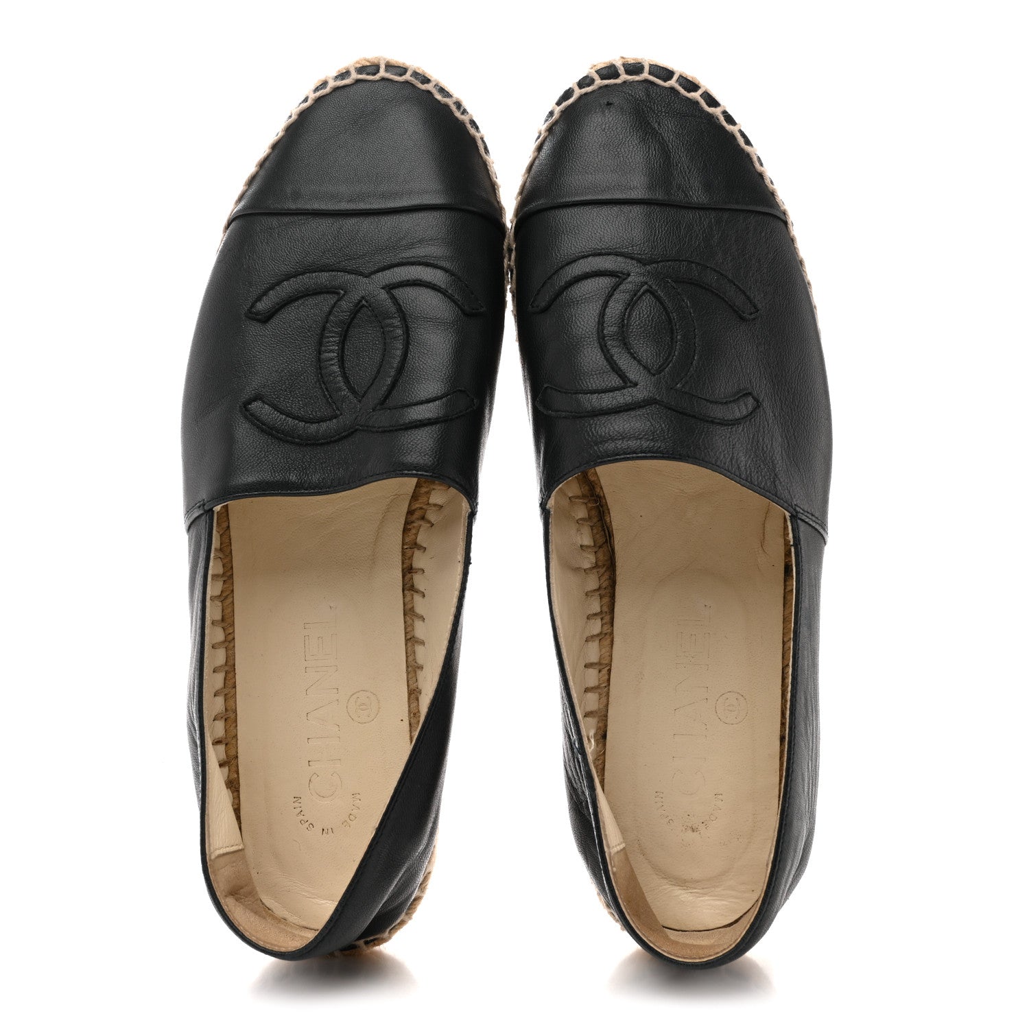 Chanel Lambskin CC Espadrilles 38 Dark Navy 2 of 13