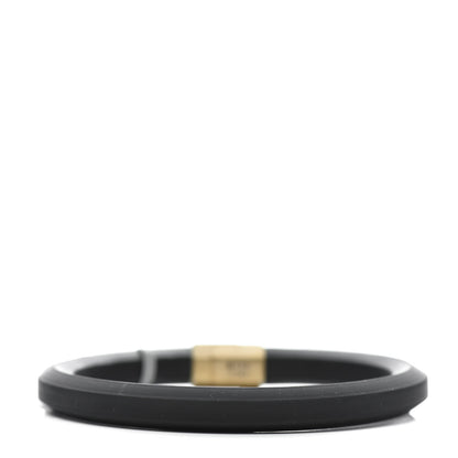 David Yurman 18K Yellow Gold Rubber Mens 10.5mm Hex Bracelet M Black 1 of 6