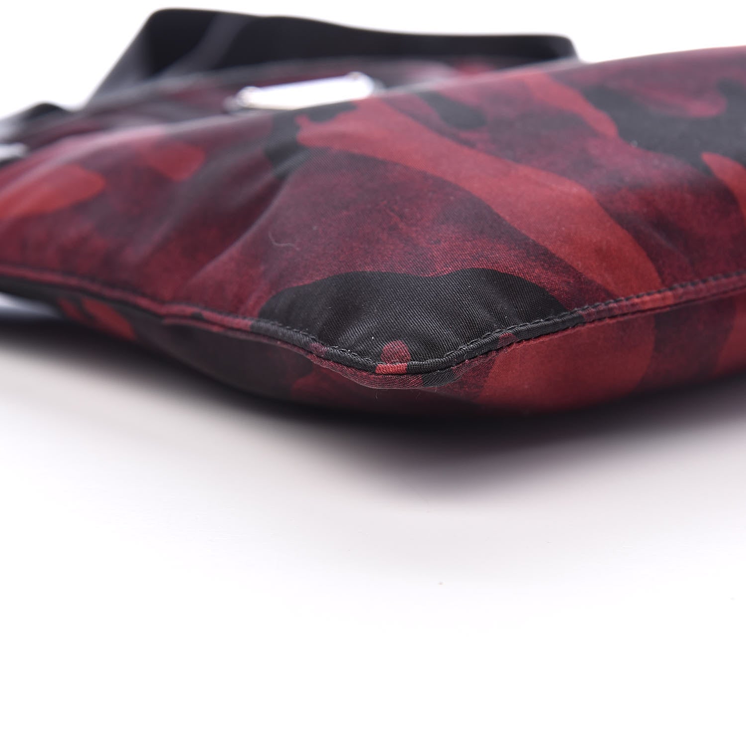 Prada Tessuto Nylon Camouflage Print Flat Messenger Bag Bordeaux 8 of 10