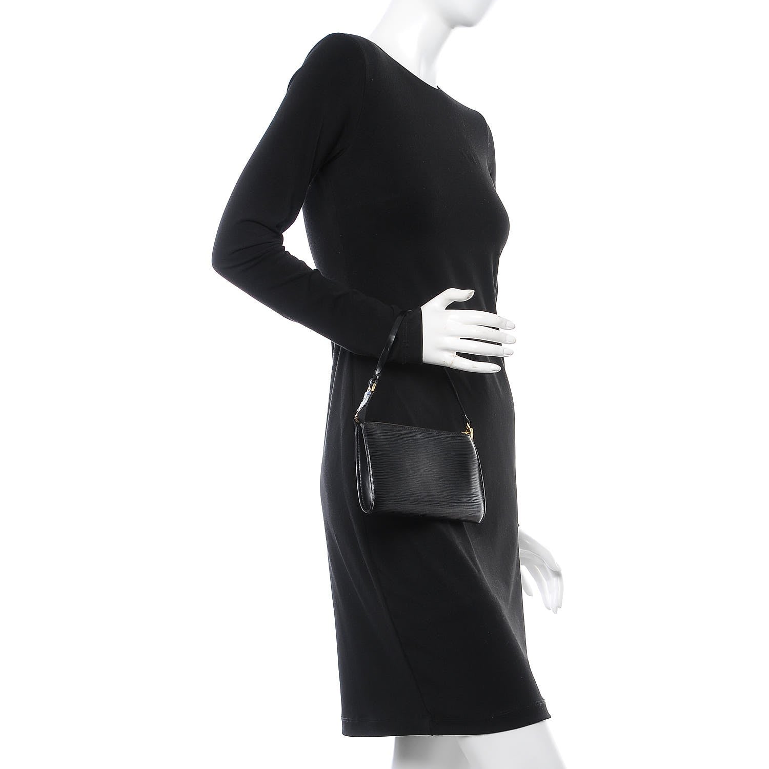 Louis Vuitton Epi Pochette Accessories 24 Black 2 of 9