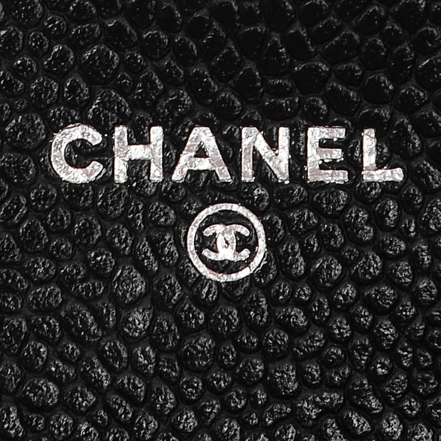 Caviar Quilted Flap Card Holder Black