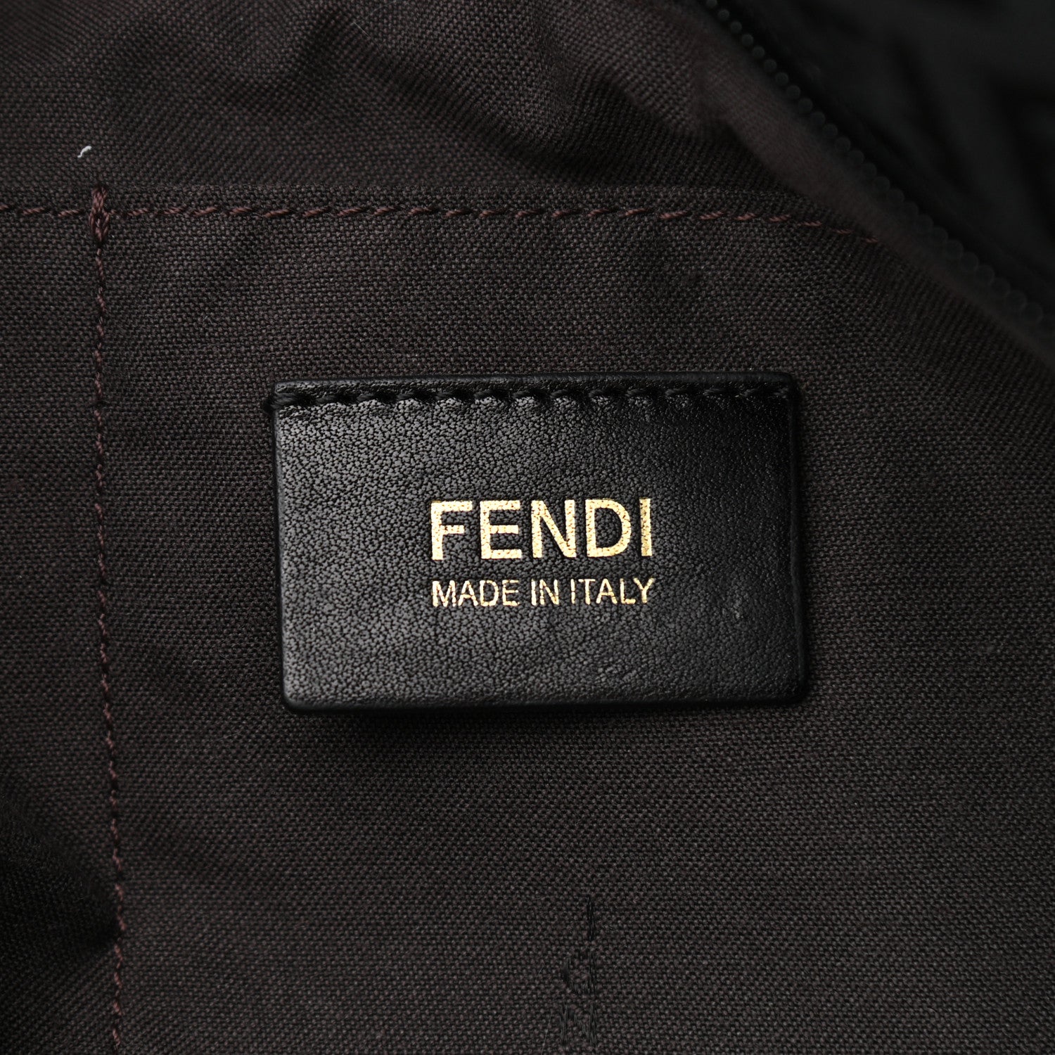 Fendi Zucchino Large Charm Shopping Tote Black 6 of 11