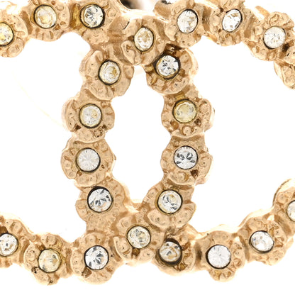 Chanel Crystal CC Earrings Gold 5 of 6