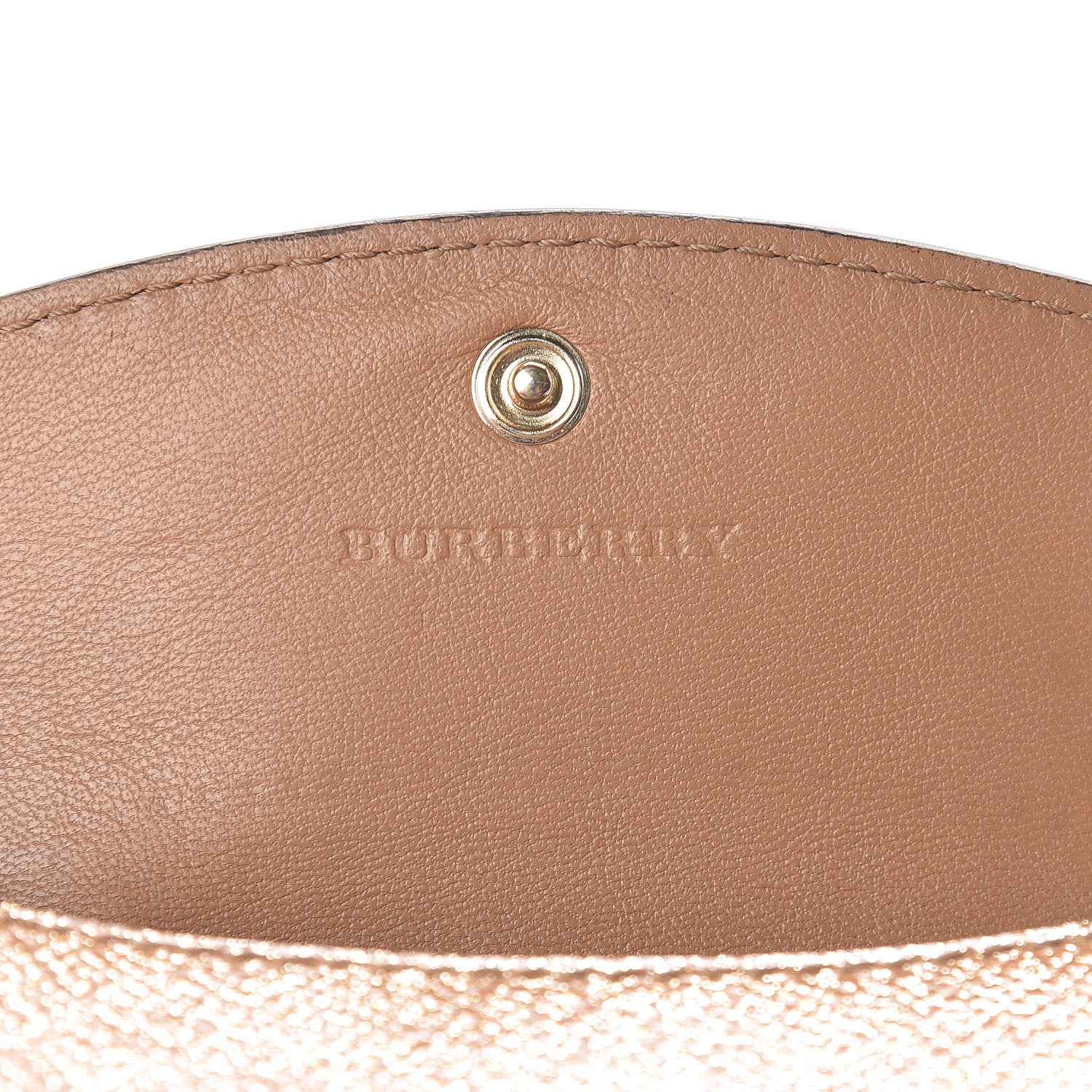 Burberry Patent Glitter Card Holder Gold 6 of 8