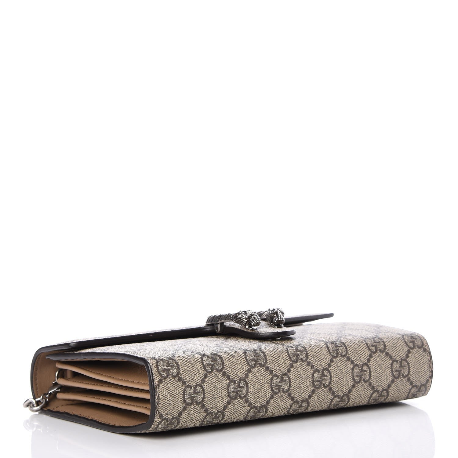 Gucci GG Supreme Monogram Mini Dionysus Chain Wallet Beige Taupe 4 of 8