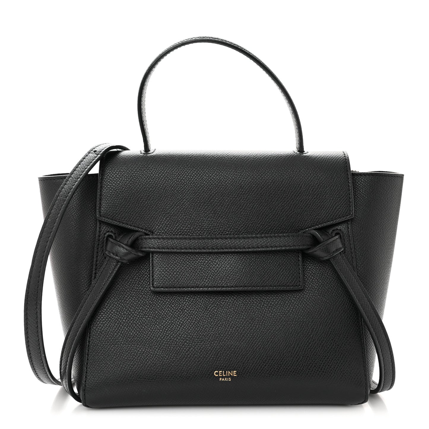 Grained Calfskin Nano Belt Bag Black