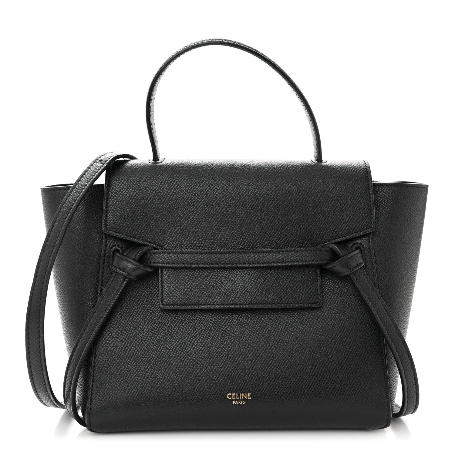 Celine Grained Calfskin Nano Belt Bag Black 1 of 9