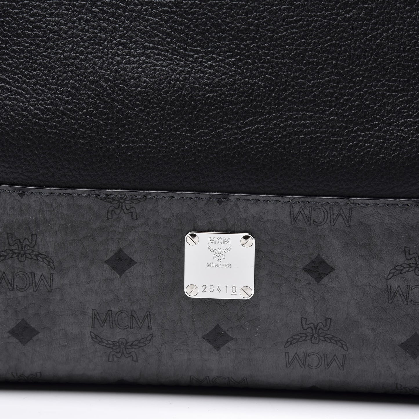 Calfskin Visetos Anya Shopper Tote Black